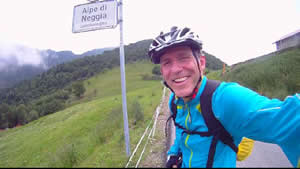 Daniel au sommet de l'Alpe di Neggia