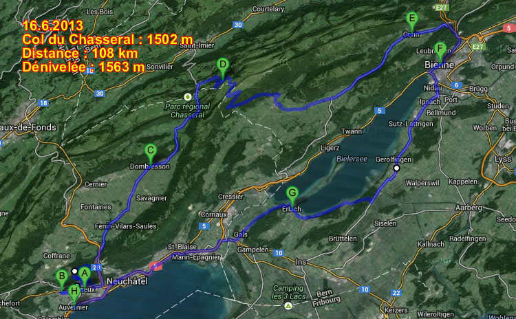 itinéraire du 16 juin 2013