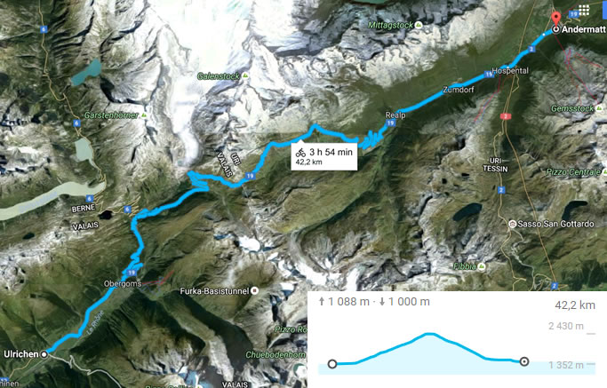 Itinéraire de l'étape 1