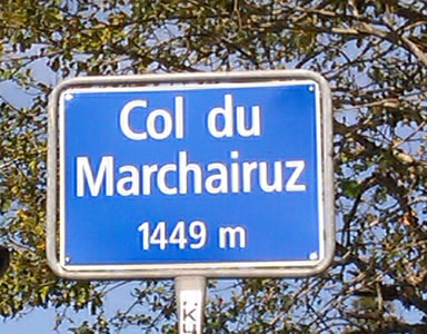 panneau du col du Marchairuz