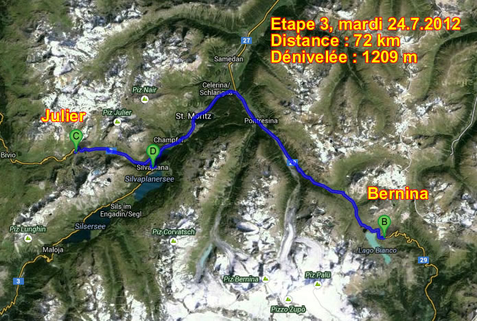 Itinéraire de l'étape 3