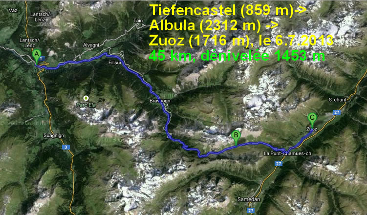 Itinéraire de l'étape 1