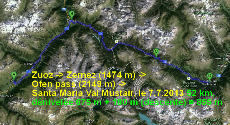 Itinéraire de l'étape 2