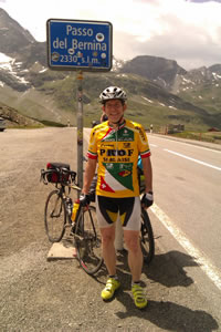 Dan au sommet de la Bernina