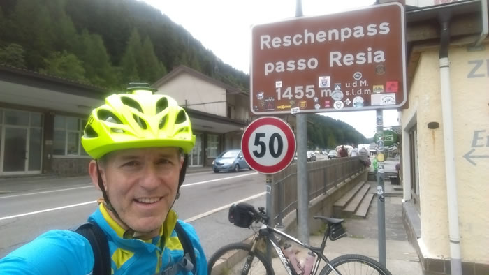 Daniel au sommet du Reschenpass