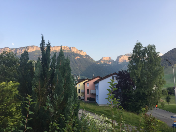 Vue depuis le restaurant Belvédère à Weissbad