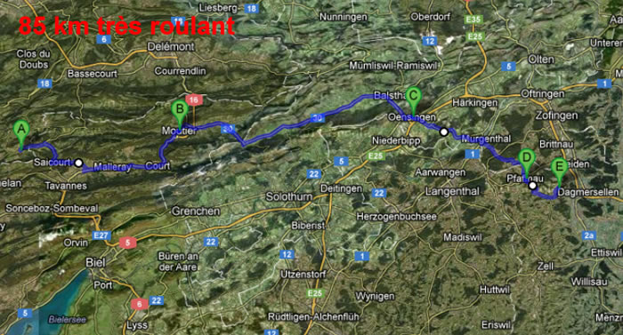 Itinéraire de l'étape 2