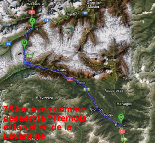 Itinéraire de l'étape 5